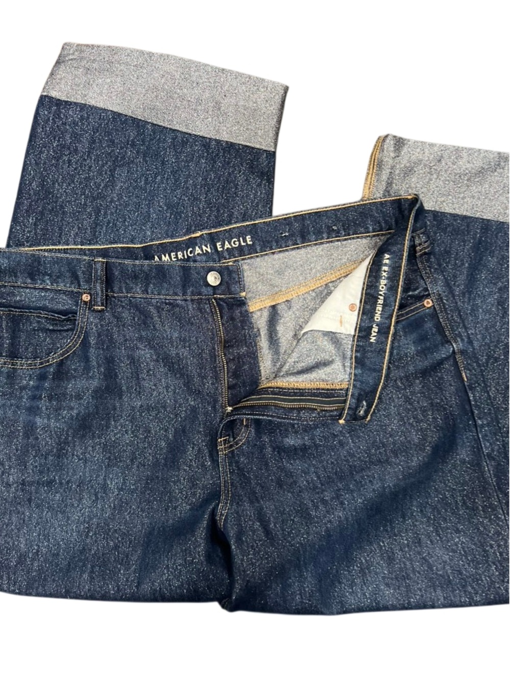 American Eagle Shimmer Ex-Boyfriend Baggy Jeans Plus Size 20